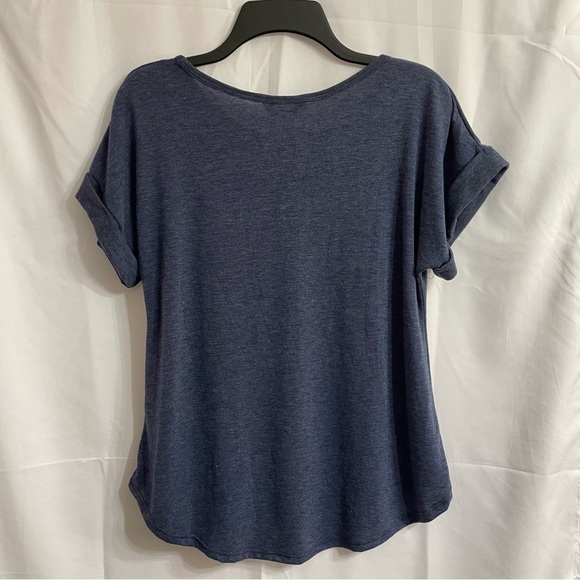 SJS Blue Red Graphic Small Tee Relaxed Fit Summer Patriotic Festival - Picture 4 of 4